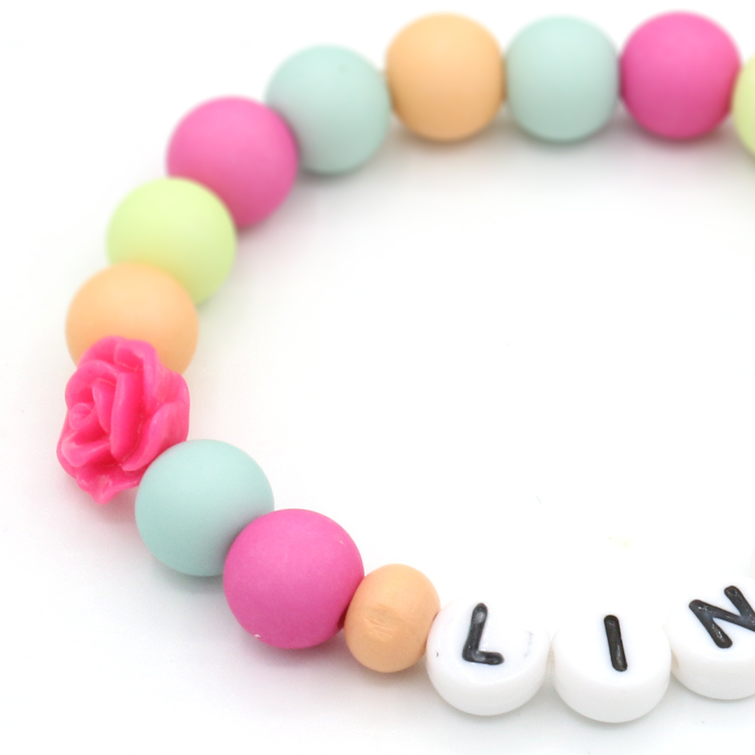 Kralen armband met naam - Roosje