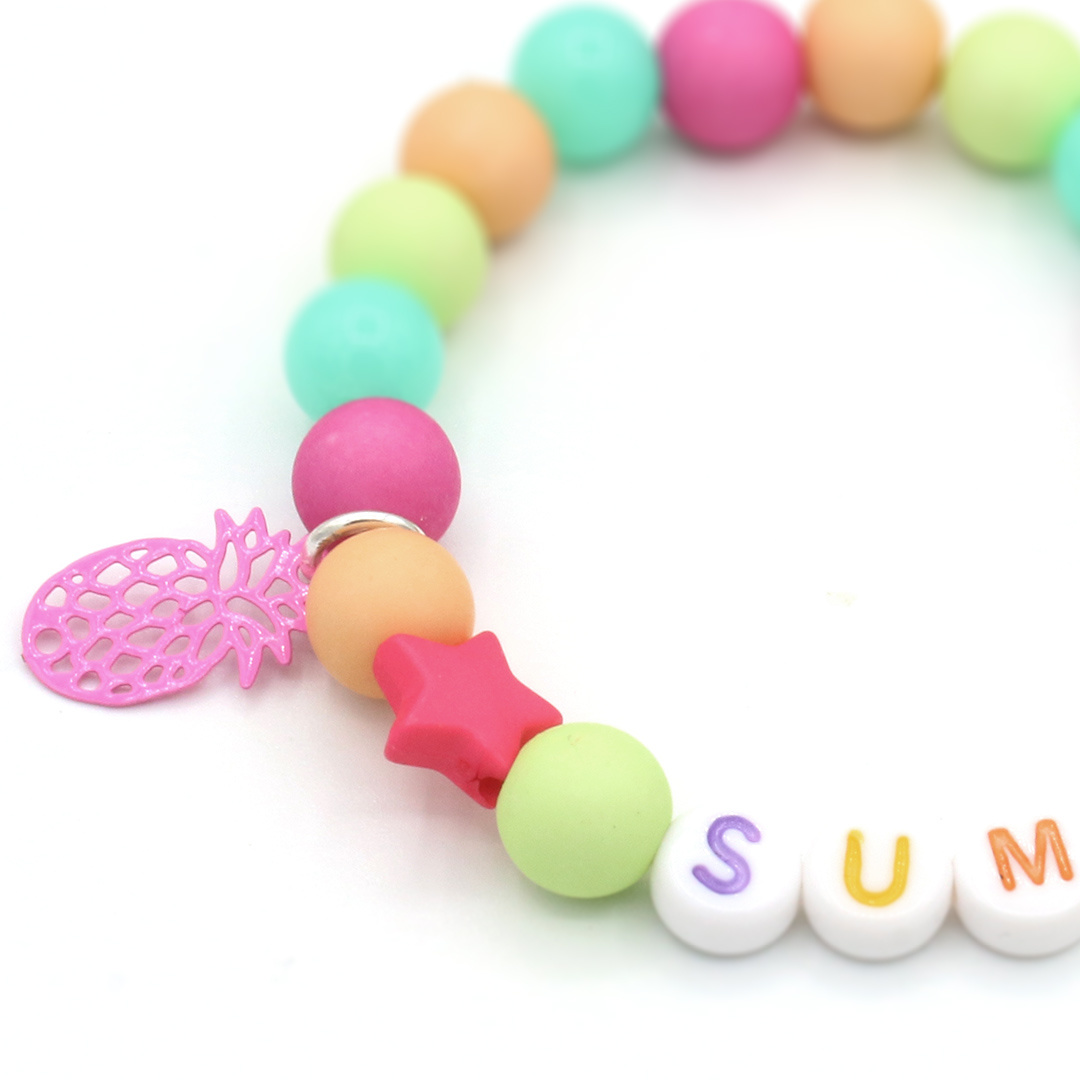 Kralen armband met tekst - summer