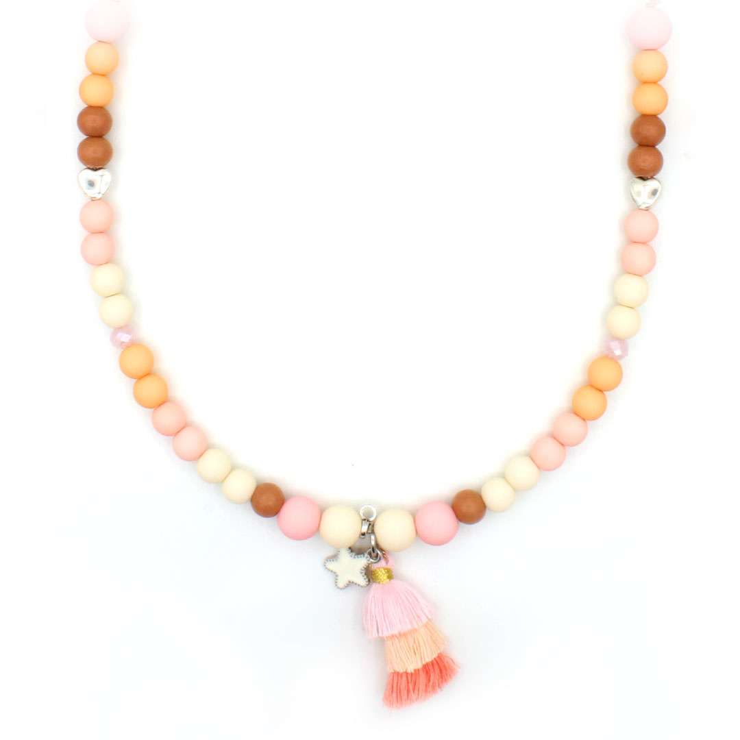 Kinderketting met scrunchie - pastel