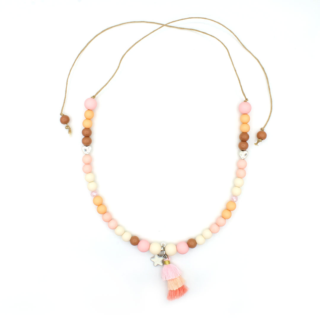 Kinderketting met scrunchie - pastel