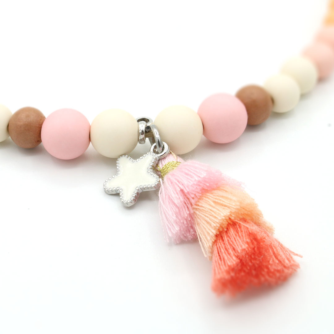Kinderketting met scrunchie - pastel