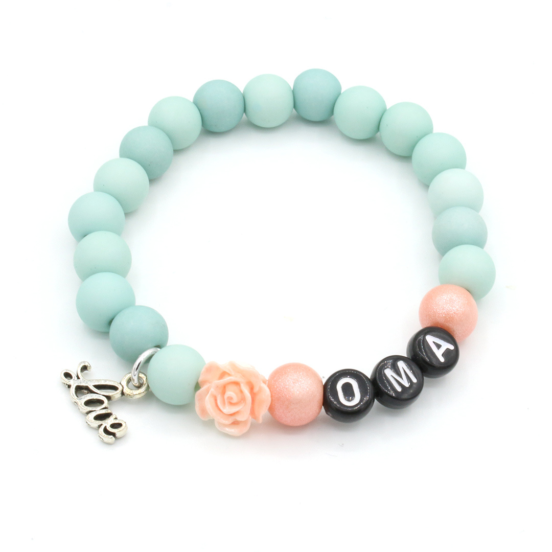 Kralen armband-oma-roosje
