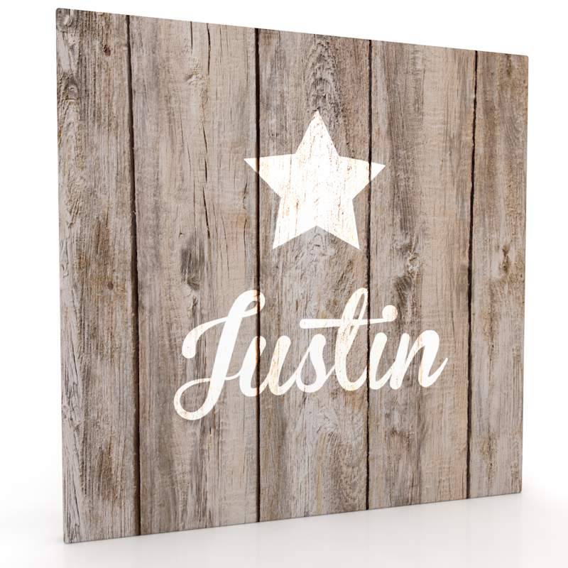 Muurdecoratie hout-look - Solid Star