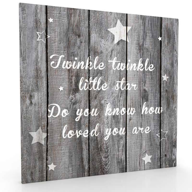 Muurdecoratie hout-look - Twinkle Little Star