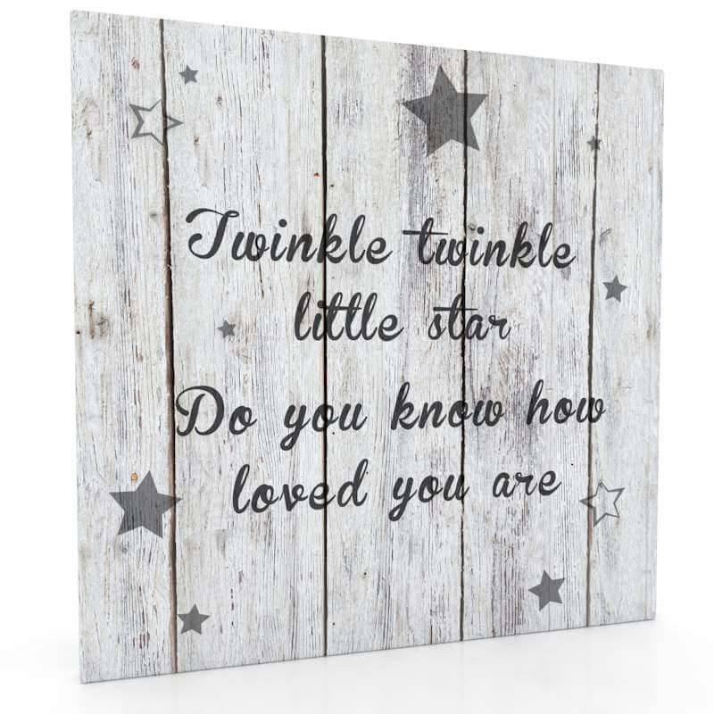 Muurdecoratie hout-look - Twinkle Little Star