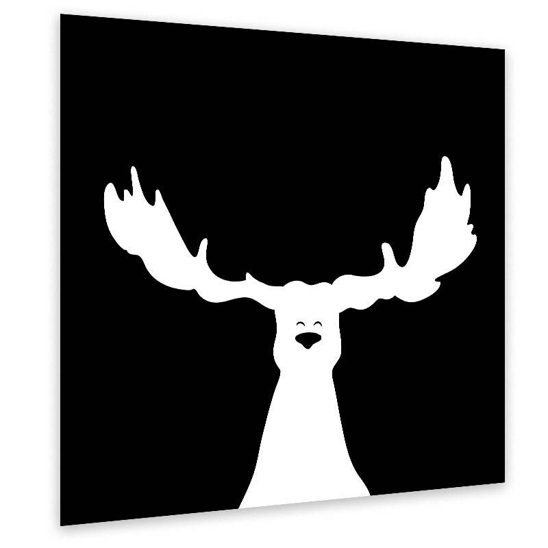 Muurdecoratie zwart-wit: Eland