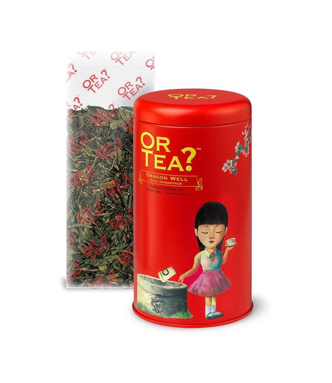 Dragon Well - losse groene thee- in verzamelblik