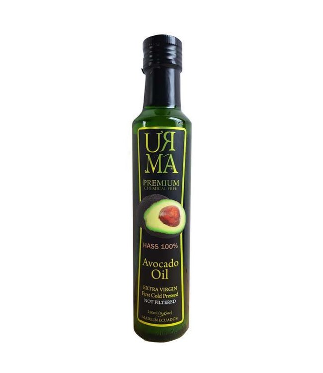 Mira/Urma Avocado olie 100% Hass ongefilterd 250ml. (nieuwe fles, zelfde olie)