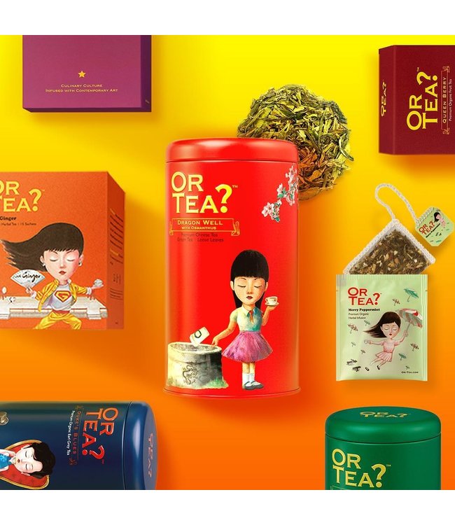 Dragon Well - losse groene thee- in verzamelblik
