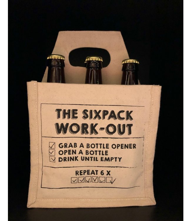 "The sixpack work out" bottle bag