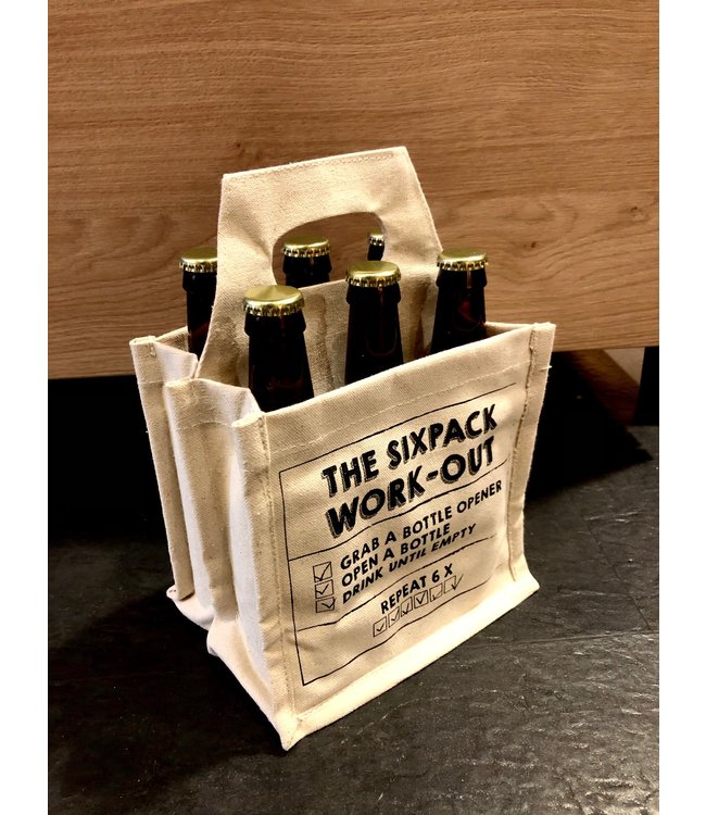 "The sixpack work out" bottle bag