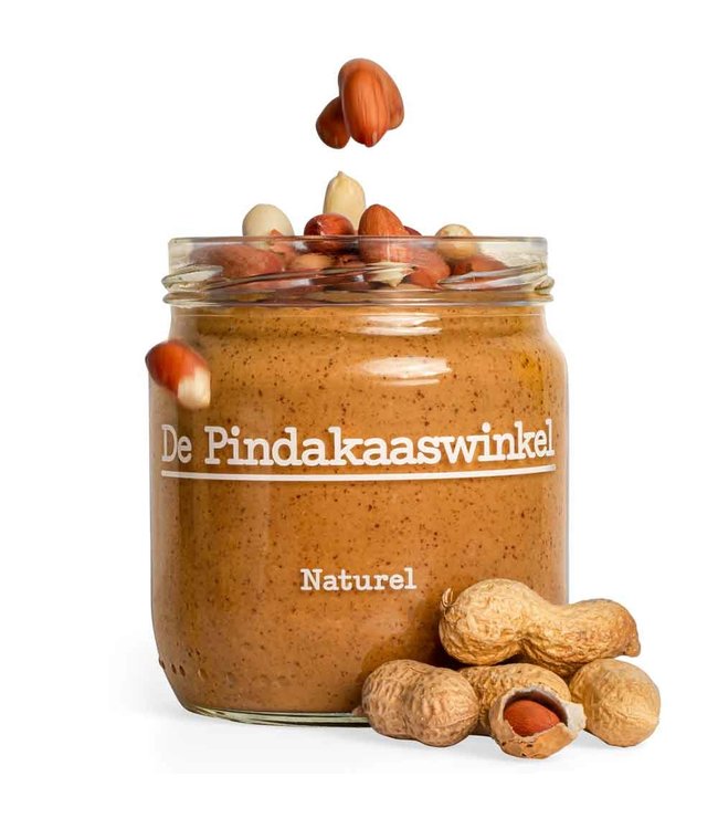 De Pindakaaswinkel Natural - jar 420ml.