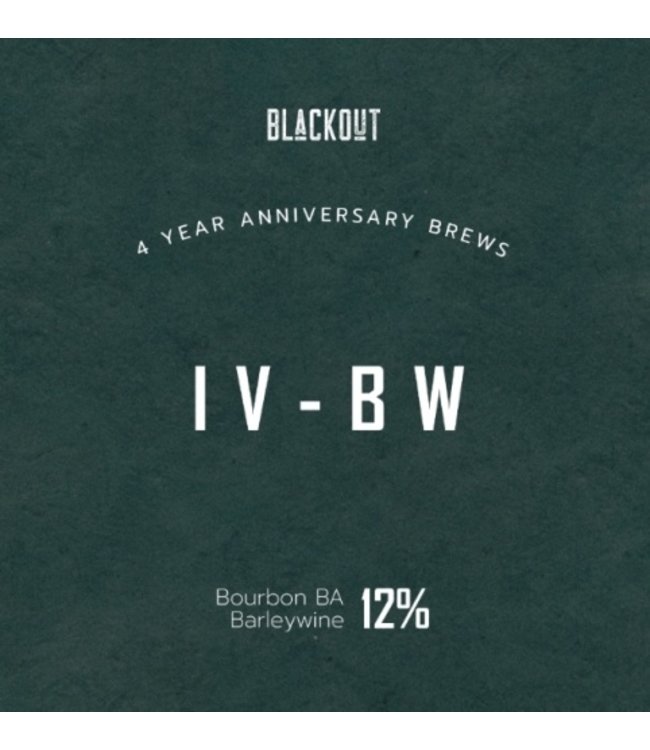 Blackout Brewing - IV-BW - fles 330ml.