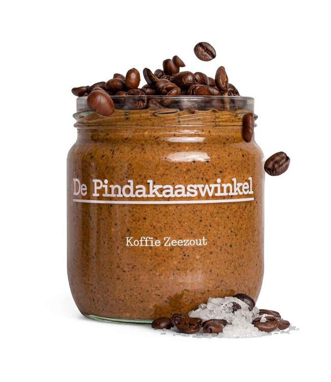 De Pindakaaswinkel Brandmeester's Koffie Zeezout 420ml.