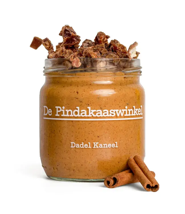 De Pindakaaswinkel Dadel Kaneel 420ml.