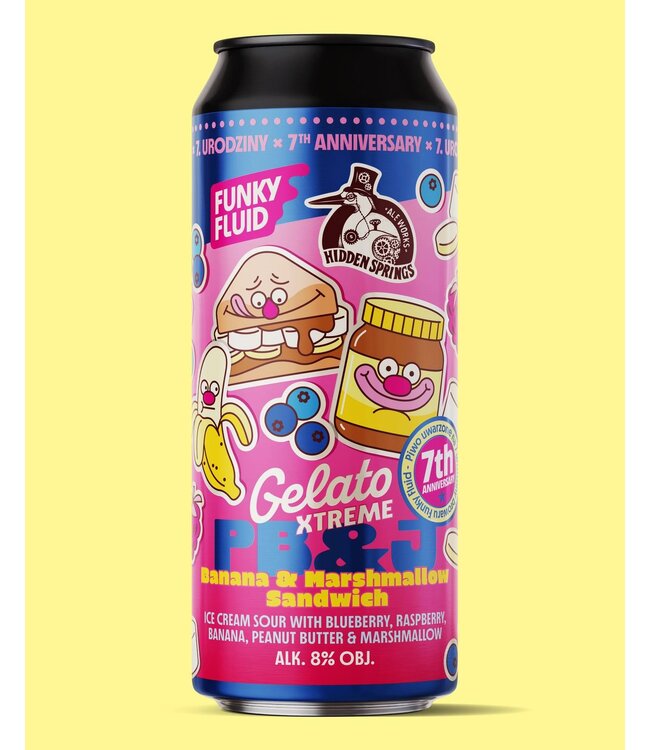Funky Fluid - Gelato XTREME: PB&J Banana Marshmallow Sandwich (collab Hidden Springs)