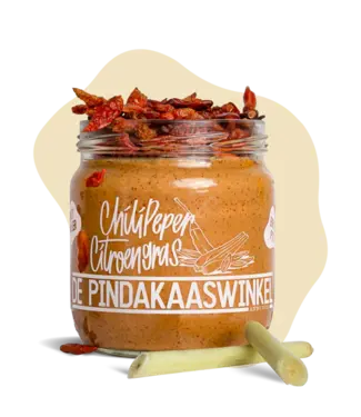De Pindakaaswinkel Pindakaas met Chilipeper Citroengras