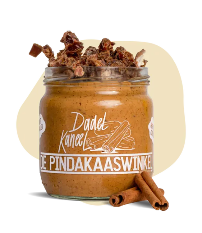 De Pindakaaswinkel Dadel Kaneel 420ml.