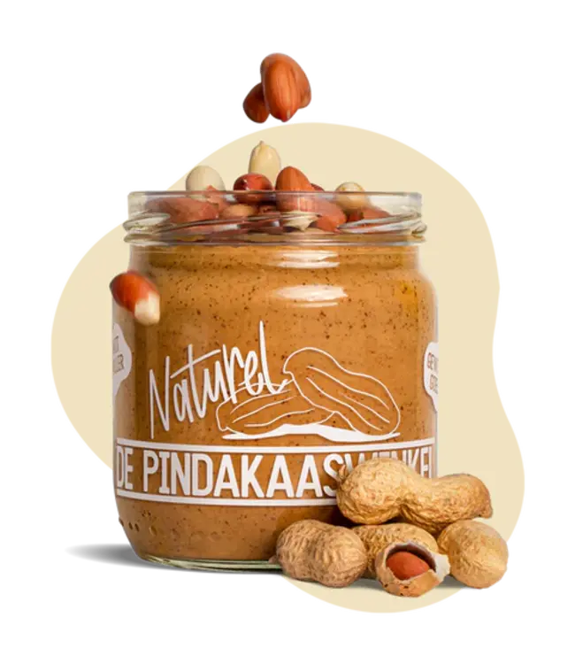 De Pindakaaswinkel Natural - jar 420ml.