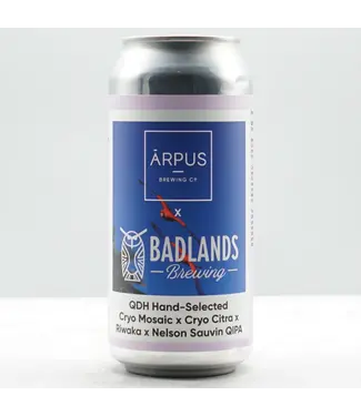 Arpus X Badlands Brewing QDH Hand-Selected Cryo Mosaic X Cryo Citra X Riwaka X Nelson Sauvin QIPA