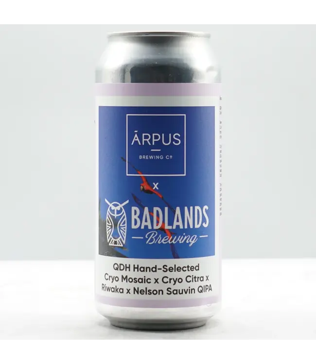 Arpus X Badlands Brewing QDH Hand-Selected Cryo Mosaic X Cryo Citra X Riwaka X Nelson Sauvin QIPA