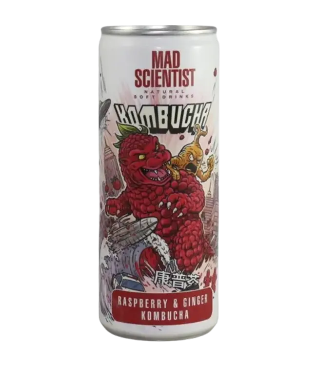Mad Scientist Natural Soft Drinks - Raspberry & Ginger Kombucha