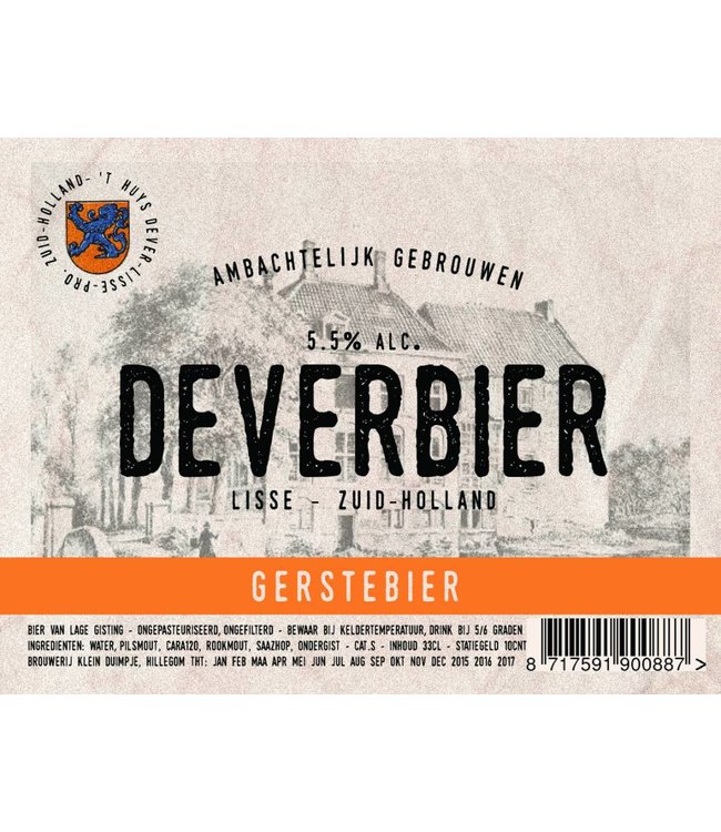 Dever Gerstebier - fles 330ml.