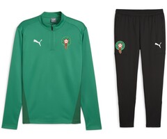 Puma Marokko trainingspak 1/4 ziptop senior - groen/zwart