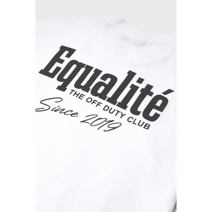 EQUALITÉ EQUALITÉ - RACING CLUB OVERSIZED TEE - WIT