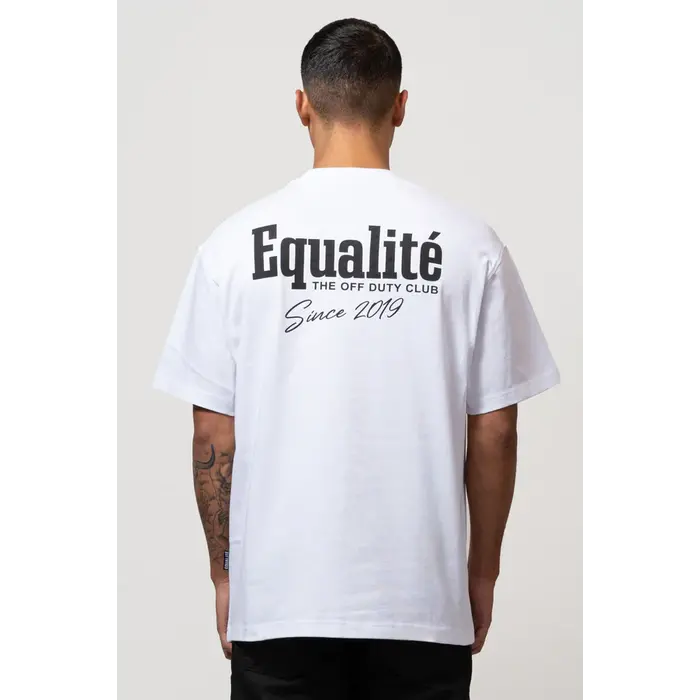 EQUALITÉ EQUALITÉ - RACING CLUB OVERSIZED TEE - WIT
