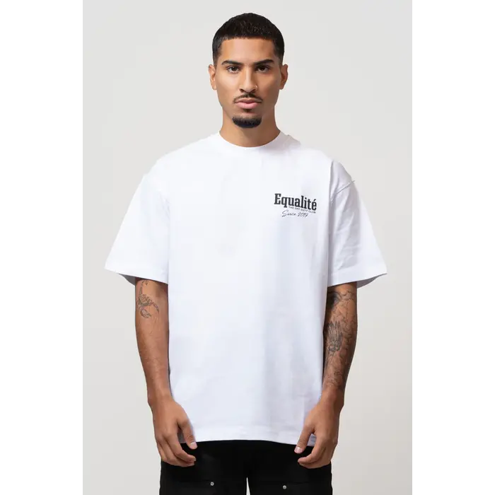 EQUALITÉ EQUALITÉ - RACING CLUB OVERSIZED TEE - WIT