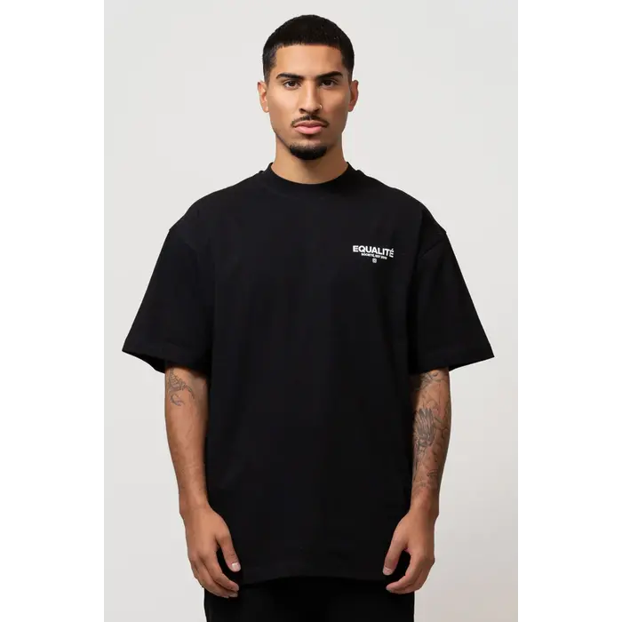EQUALITÉ EQUALITÉ SOCIETÉ OVERSIZED TEE BLACK