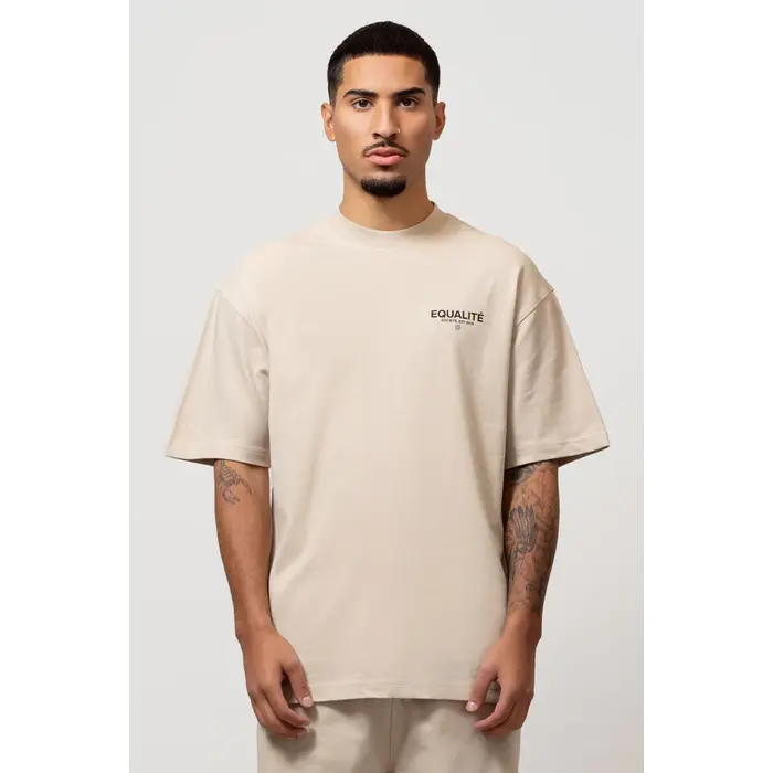 EQUALITÉ EQUALITÉ SOCIETÉ OVERSIZED TEE BEIGE