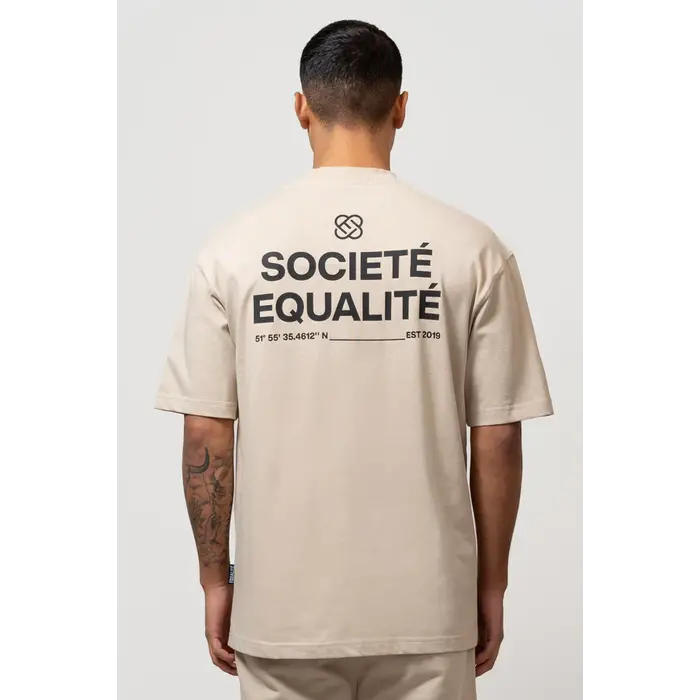 EQUALITÉ EQUALITÉ SOCIETÉ OVERSIZED TEE BEIGE