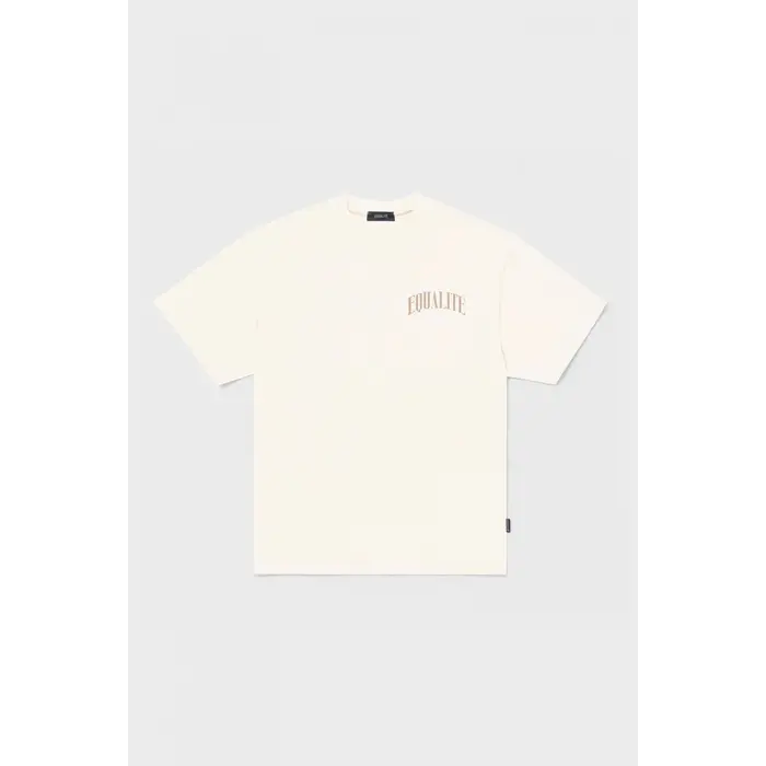 EQUALITÉ OLIVER OVERSIZED TEE - OFF WHITE & TAUPE