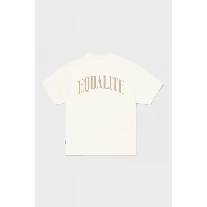 EQUALITÉ OLIVER OVERSIZED TEE - OFF WHITE & TAUPE