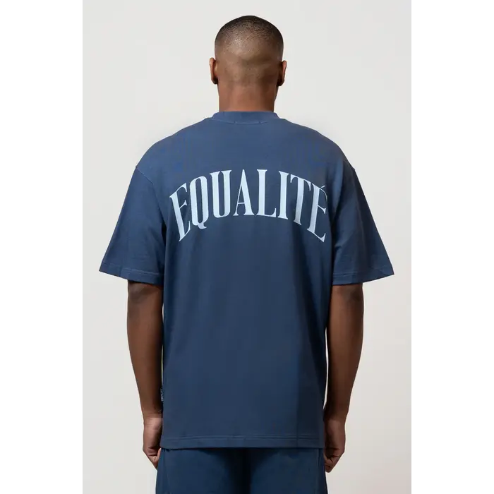 EQUALITÉ OLIVER OVERSIZED TEE - NAVY & LIGHT BLUE