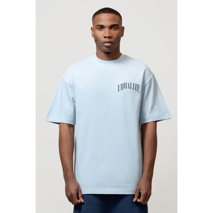 EQUALITÉ OLIVER OVERSIZED TEE - LIGHT BLUE & NAVY