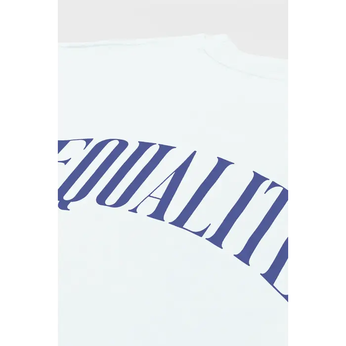EQUALITÉ OLIVER OVERSIZED TEE - WHITE & BLUE