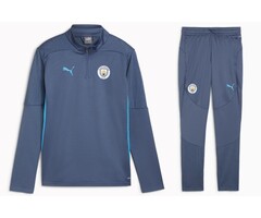Puma Manchester City trainingspak ziptop - Junior blauw/grijs - 2024/2025