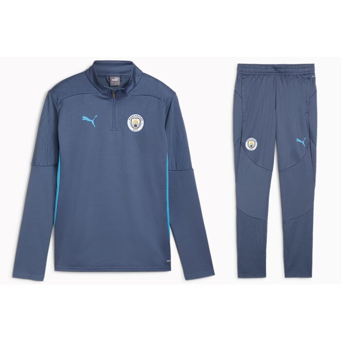 Puma Manchester City trainingspak ziptop - Junior blauw/grijs - 2024/2025