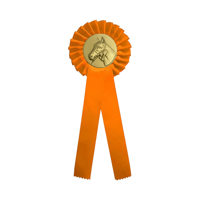 R1 Rozet 1-rings paardenhoofd - Oranje