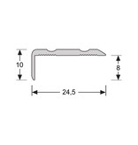 Hoeklijnprofiel zelfkl. 10 mm zwart 1 MTR