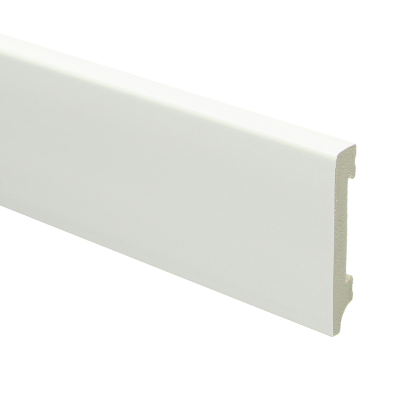 Watervaste kunststof Moderne plint 90x15 wit