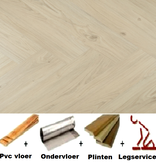 All-in pvc vloer Douwes Dekker PVC klik brede visgraat cheesecake