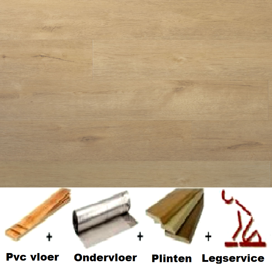 All-in pvc vloer Douwes Dekker PVC klik SPC plank sprits