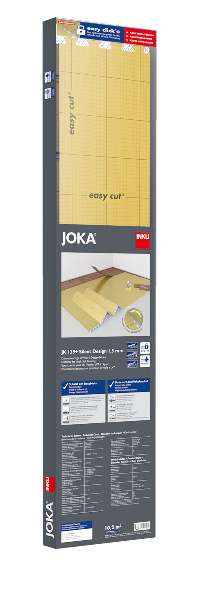 Unifloor JK139+ Silent Design ondervloer 1,5mm 8,5mtrx120cm