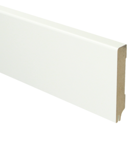 MDF Moderne plint 90x15 RAL 9016 + uitsparing