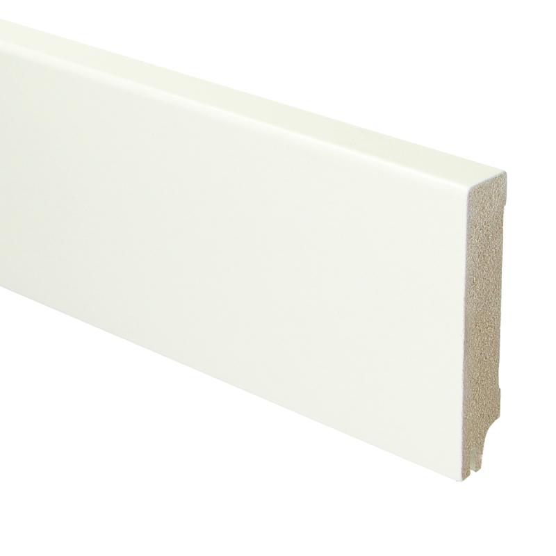 MDF Moderne plint 90x15 RAL 9010 + uitsparing