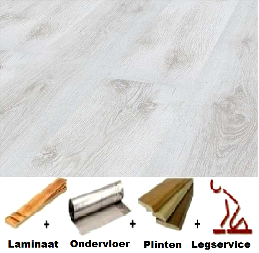 All-in Laminaat.  6mm plank 2951 White Oak